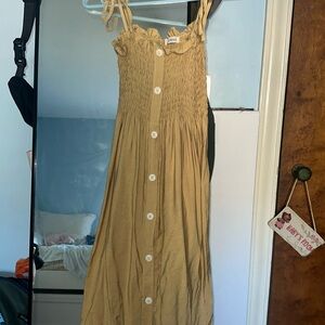 Long mustard yellow dress